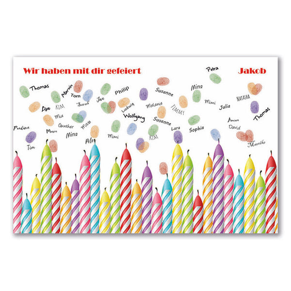 Fingerabdruck-Leinwand - Kerzen - Fingerabdruck Leinwand
