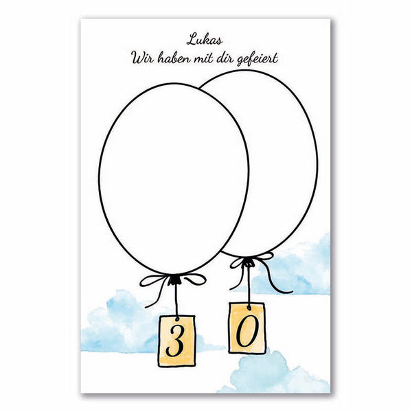 Fingerabdruck-Leinwand - Luftballons - Fingerabdruck Leinwand