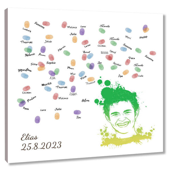 Fingerabdruck-Leinwand - Popart Splash 1 (fpspl104) - Fingerabdruck Leinwand