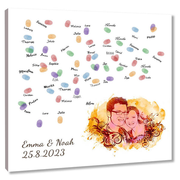 Fingerabdruck-Leinwand - Popart Splash 3 (fpspl121) - Fingerabdruck Leinwand