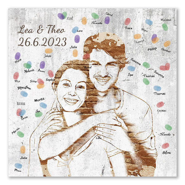 Fingerabdruck-Leinwand - Popart Bansky (fpban3) - Fingerabdruck Leinwand