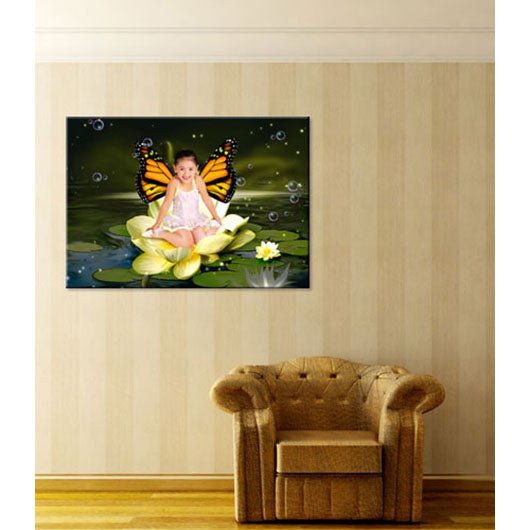 Fantasie-Portrait - Schmetterling in Wasserrose - Fantasieportrait