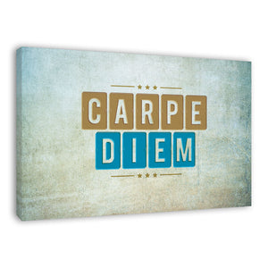 Spruch auf Leinwand - Carpe Diem - Witziger Spruch auf Leinwand