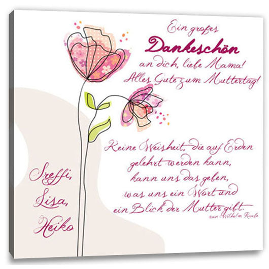 Persönliche Textbotschaft - Muttertags-Botschaft 208 - Romantische Liebesbotschaft